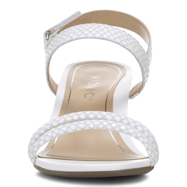 Vionic Sandals Ireland - Emmy Wedge Sandal White - Womens Shoes Sale | LRCJA-3948